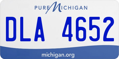 MI license plate DLA4652