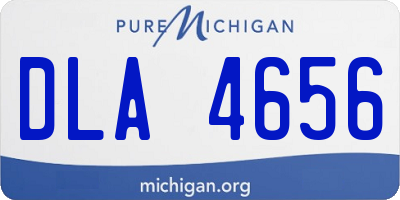 MI license plate DLA4656