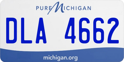 MI license plate DLA4662