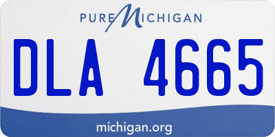 MI license plate DLA4665