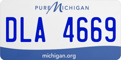 MI license plate DLA4669