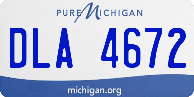 MI license plate DLA4672