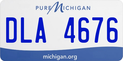 MI license plate DLA4676