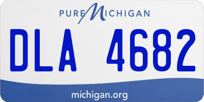 MI license plate DLA4682