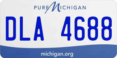 MI license plate DLA4688