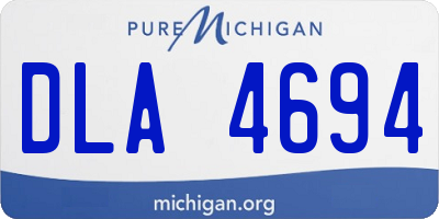 MI license plate DLA4694