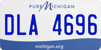 MI license plate DLA4696