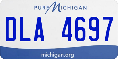 MI license plate DLA4697