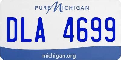 MI license plate DLA4699