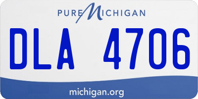 MI license plate DLA4706