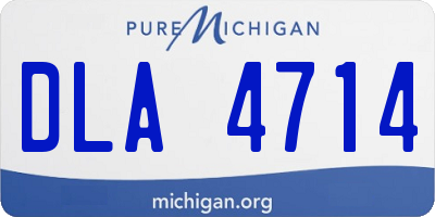 MI license plate DLA4714