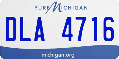 MI license plate DLA4716