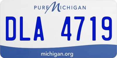 MI license plate DLA4719