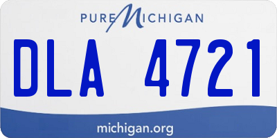 MI license plate DLA4721