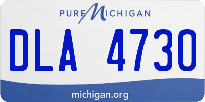 MI license plate DLA4730