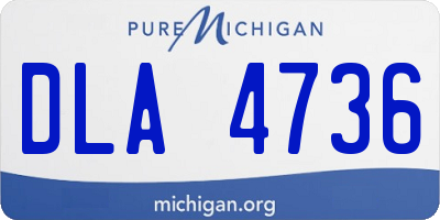 MI license plate DLA4736
