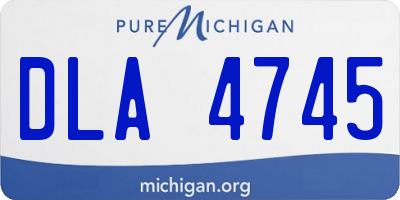 MI license plate DLA4745