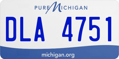 MI license plate DLA4751
