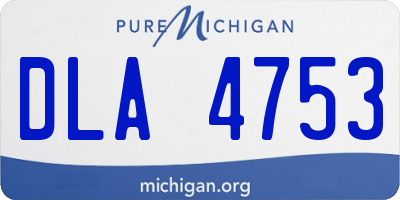 MI license plate DLA4753