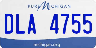 MI license plate DLA4755