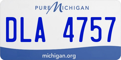MI license plate DLA4757