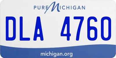 MI license plate DLA4760