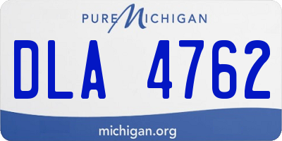 MI license plate DLA4762
