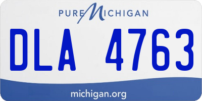 MI license plate DLA4763
