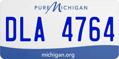 MI license plate DLA4764