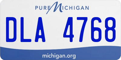MI license plate DLA4768