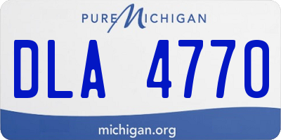 MI license plate DLA4770