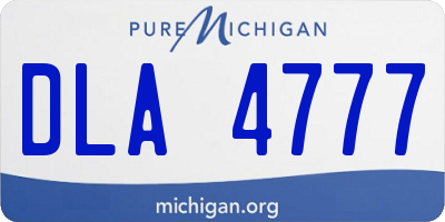 MI license plate DLA4777