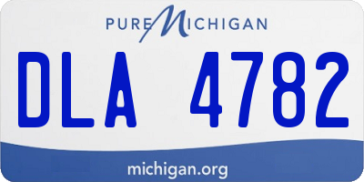 MI license plate DLA4782