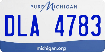 MI license plate DLA4783