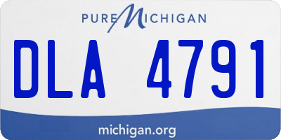 MI license plate DLA4791