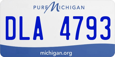 MI license plate DLA4793