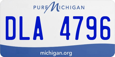 MI license plate DLA4796