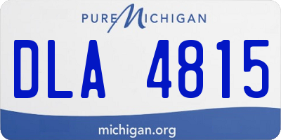 MI license plate DLA4815