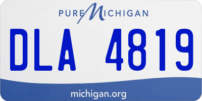 MI license plate DLA4819