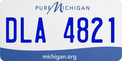 MI license plate DLA4821