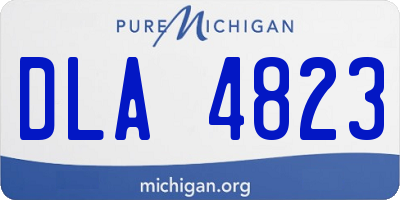 MI license plate DLA4823