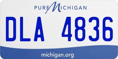 MI license plate DLA4836