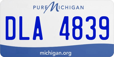 MI license plate DLA4839