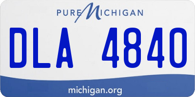 MI license plate DLA4840