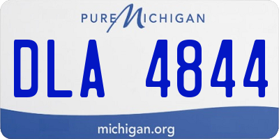 MI license plate DLA4844
