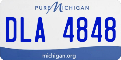 MI license plate DLA4848