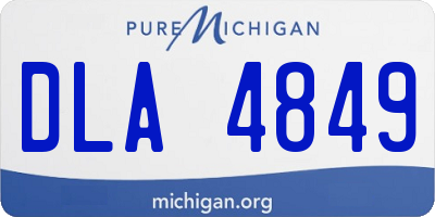 MI license plate DLA4849