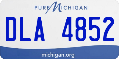 MI license plate DLA4852