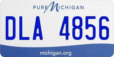 MI license plate DLA4856