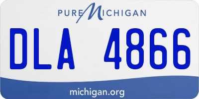 MI license plate DLA4866